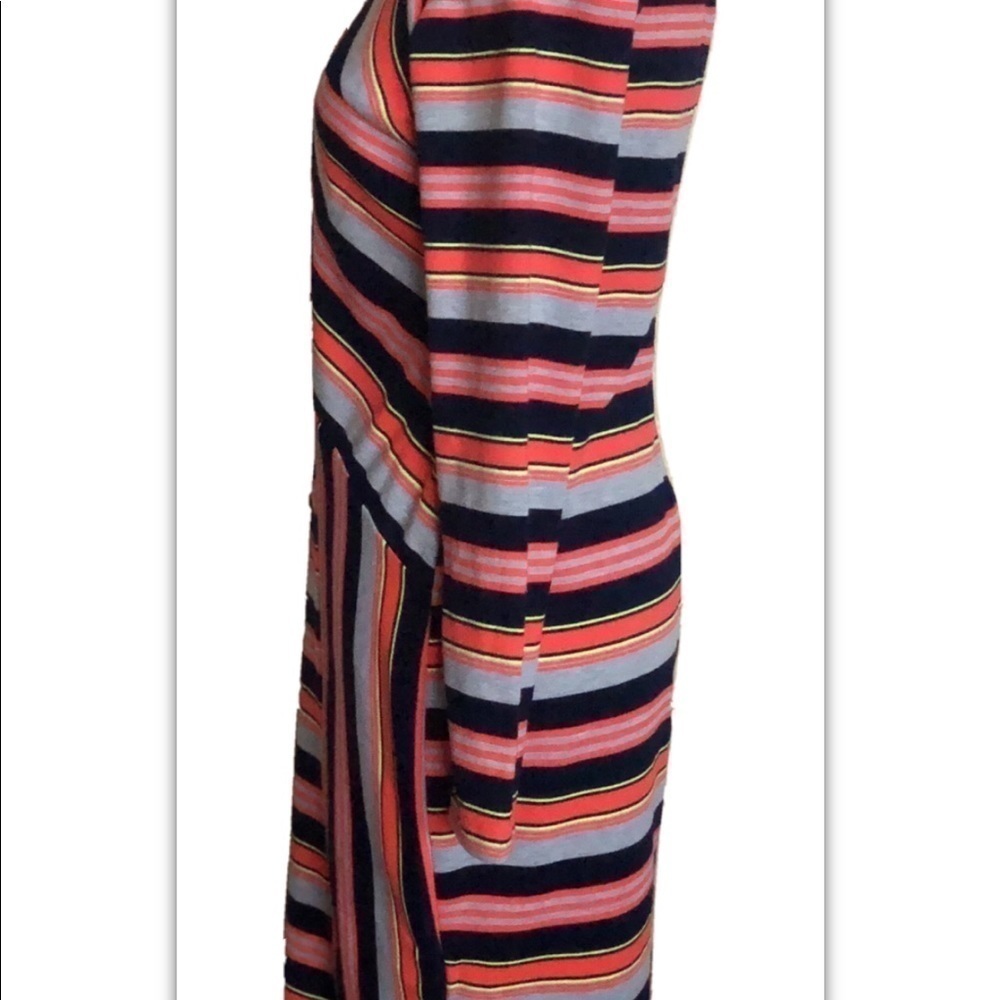 ECI Women Stripe Multicolor Knit Sheath Dress - Picture 8 of 12